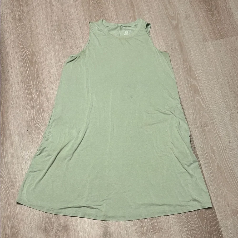 Time & Tru Mint Super Soft Women's Sleeveless Tank Dress